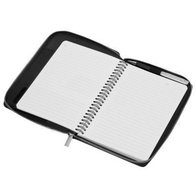 Бизнес-блокнот на молнии А5 Fabrizio, 80 листов, черный-3