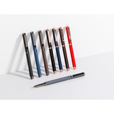 Ручка металлическая шариковая Venezia Pragmatico софт-тач, синий-6