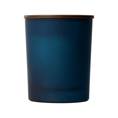Свеча соевая ароматическая в стекле Niort, синяя-3