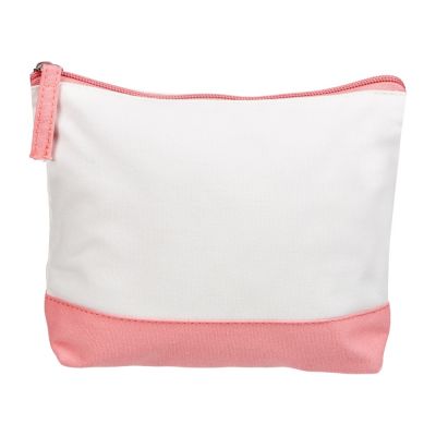 Косметичка хлопковая Cotton, белый/пыльно-розовый-2