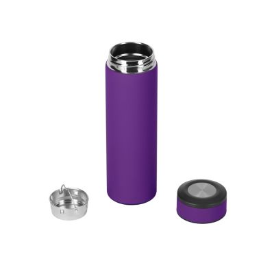 Вакуумный термос Vacuum Flask C1, soft touch, 420мл, фиолетовый-1