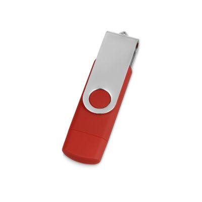 USB/micro USB-флешка 2.0 на 16 Гб Квебек OTG, красный-2