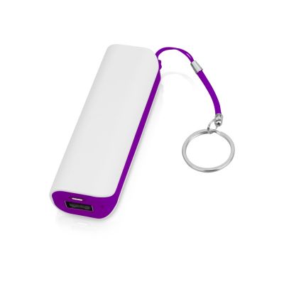 Портативное зарядное устройство (power bank) Basis, 2000 mAh, белый/фиолетовый-0