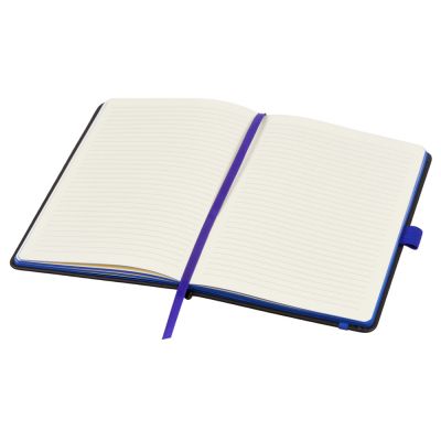 Блокнот ColorNote Black, твердая обложка A5, 80 листов, черный с синим-1