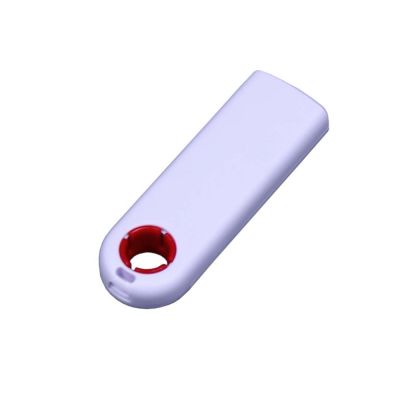 USB-флешка промо на 32 Гб прямоугольной формы, выдвижной механизм, красный-1