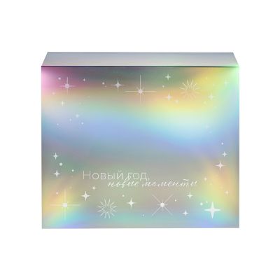 Подарочная коробка с голографическим шубером Aurora, L, вн. размер 260х260х100 мм.-2