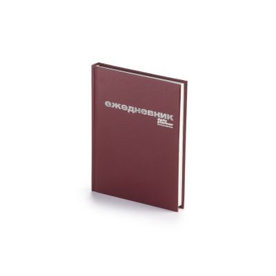 Ежедневник А6 недатированный Бумвинил, бордовый-0