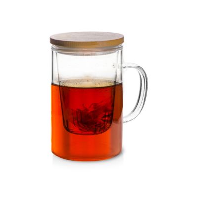 Стеклянная кружка с заварочной емкостью Milfoil-1