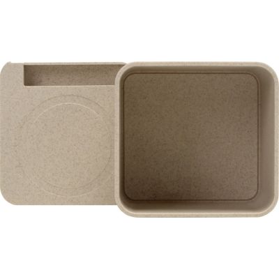 Настольный органайзер Cubic из пшеничного волокна с функцией беспроводной зарядки и выходами USB-10