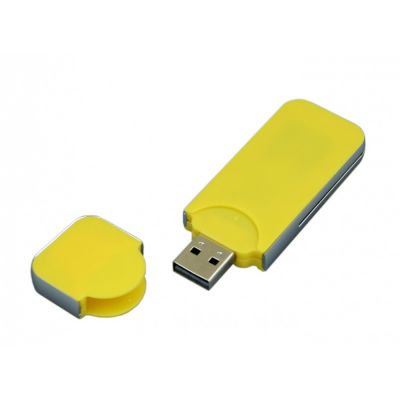 USB-флешка на 16 Гб в стиле I-phone, прямоугольнй формы, желтый-1