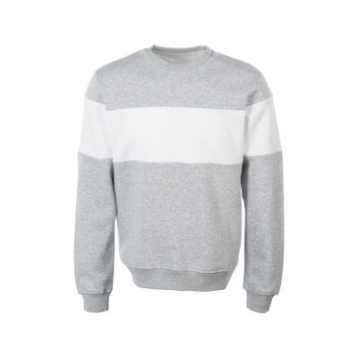 Свитшот блокинг Edinburgh, серый меланж/белый, мужской-6