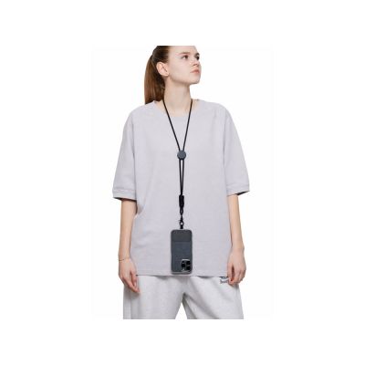 Ремешок на шею для телефона Нэко, черный-4