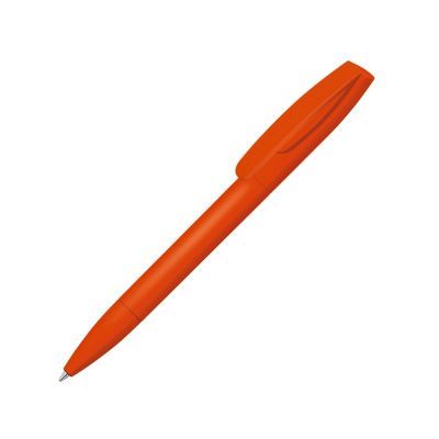 Шариковая ручка Coral Gum  с прорезиненным soft-touch корпусом и клипом., оранжевый-0