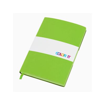 Бизнес-блокнот C1 софт-тач, гибкая обложка, 128 листов, зеленое яблоко-5