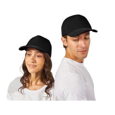 Бейсболка с сеткой Newport, черный-0