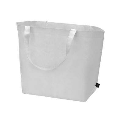 Сумка Reviver с донной складкой из нетканого переработанного материала RPET, белый-1