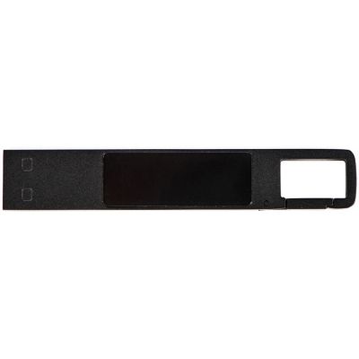 USB 2.0- флешка на 32 Гб c подсветкой логотипа Hook LED, темно-серый, красная подсветка-1