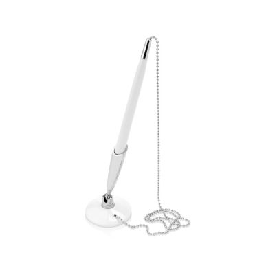 Ручка шариковая на подставке Холд, белый-0