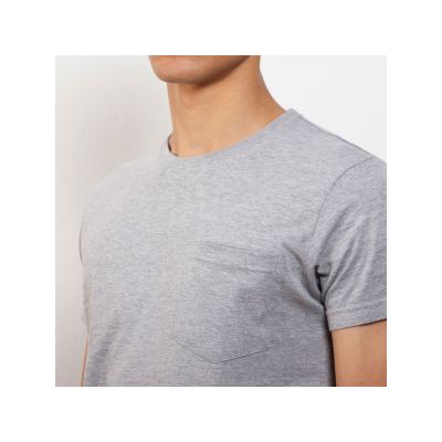 Футболка Teckel мужская, серый меланж-4