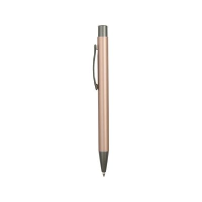 Ручка металлическая soft touch шариковая Tender, розовое золото/серый-2