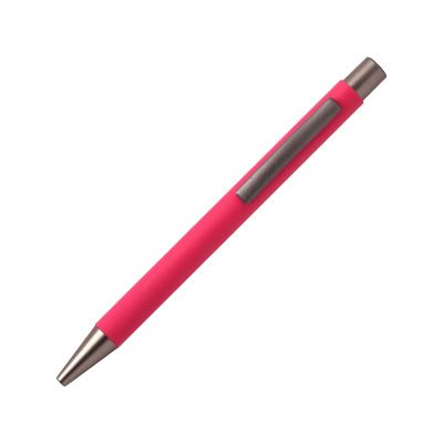 Ручка металлическая шариковая FAMILY MARSEL, soft touch (Розовый)-1
