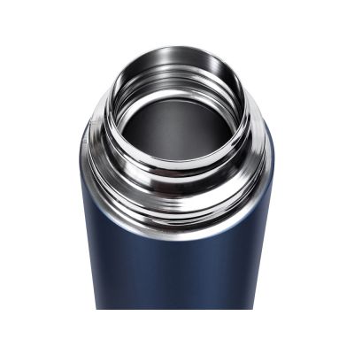 Термос Relaxika 101 (1 литр), темно-синий (без лого)-4