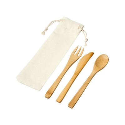 Набор столовых приборов Celuk из бамбука, натуральный-3