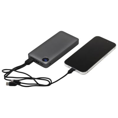 Внешний аккумулятор с дисплеем Mild, 10 000 mAh, темно-серый-1