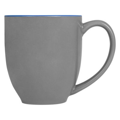Кружка керамическая Gracy 450мл, серый/голубой-3