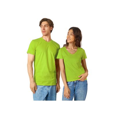 Футболка Heavy Super Club женская с V-образным вырезом, зеленое яблоко-5