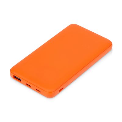Подарочный набор c пластиковой ручкой, повербанком С2, 10000 mAh, оранжевый-2