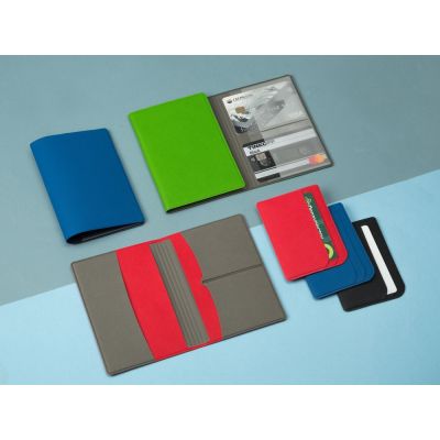 Обложка для паспорта с RFID защитой отделений для пластиковых карт Favor, черная-7