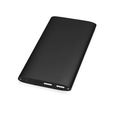 Портативное зарядное устройство Джет с 2-мя USB-портами, 8000 mAh, черный-0