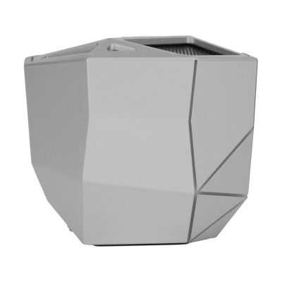 Портативная колонка Geo, серебристый + синяя подсветка-3