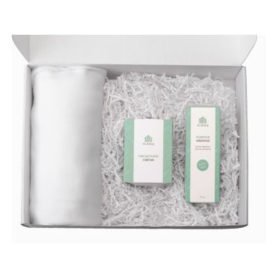 Подарочный набор White light 2.0 с пледом, диффузором, насыпной свечой-2