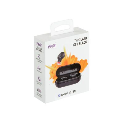 Наушники HIPER TWS Lazo X31 Black (HTW-LX31) Bluetooth 5.3 гарнитура, Черный-4