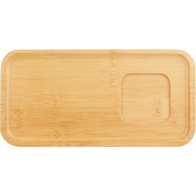 Чайная пара с бамбуковым блюдцем Deny, белый-2