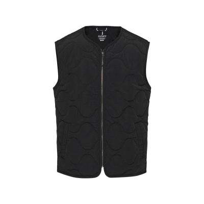 Quartz утепленный жилет унисекс из переработанного материала GRS - сплошной черный-1