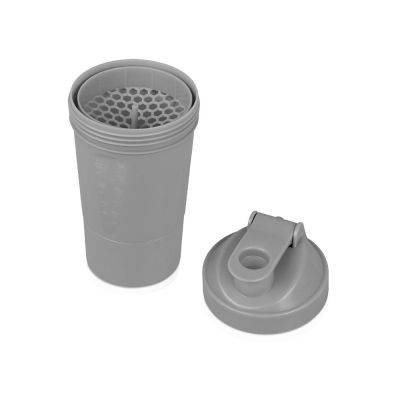 Шейкер для спортивного питания Level Up, серый-2