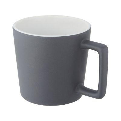 Cali Керамическая кружка объемом 370 мл с матовой отделкой - Белый / Matted Grey-3