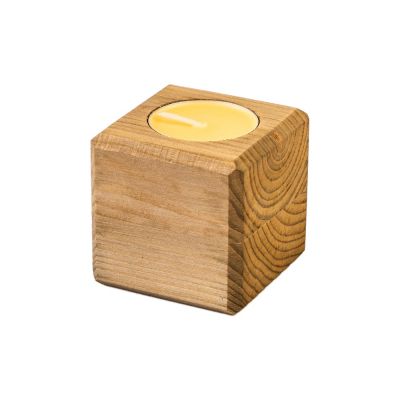 Свеча в декоративном подсвечнике, орех, манго-1