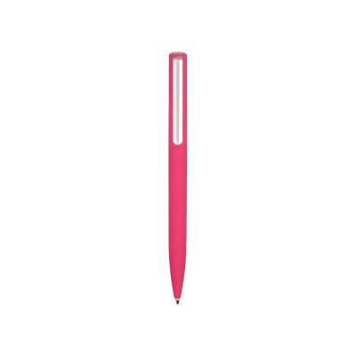 Ручка шариковая пластиковая Bon с покрытием soft touch, розовый-1
