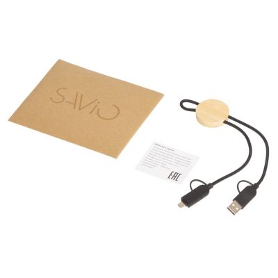 Универсальный зарядный кабель из переработанных ПЭТ и ТПЕ Acalypha, быстрая зарядка 25 Вт, черный-4