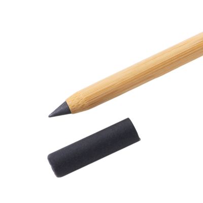 Вечный карандаш и ручка из бамбука Black bamboo, натуральный и черный-3