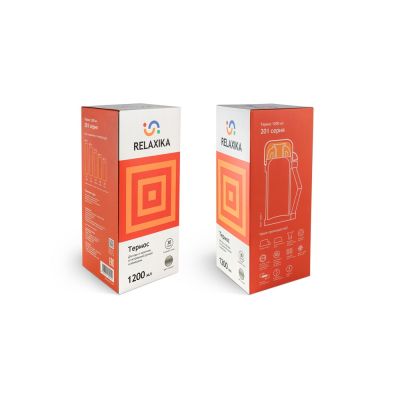 Термос универсальный (для еды и напитков) Relaxika 201, 1200 мл, стальной-14