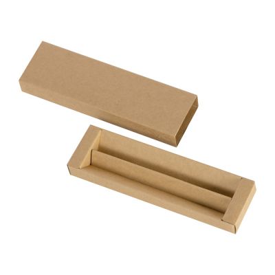 Футляр для 2 ручек из переработанного картона Recycard, натуральный-3