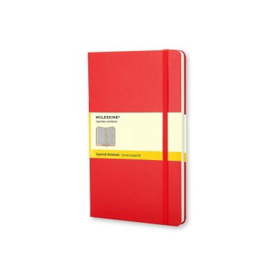 Записная книжка Moleskine Classic (в клетку) в твердой обложке, Large (13х21см), красный-0