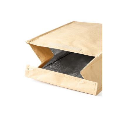 Сумка-холодильник KEMER из ламинированной бумаги, бежевый-3