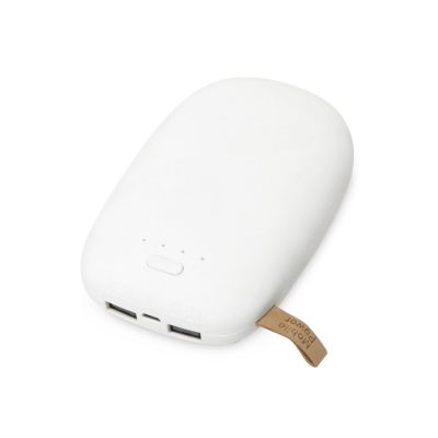 Внешний аккумулятор в форме камня Stone, 10400 mAh, белый-0