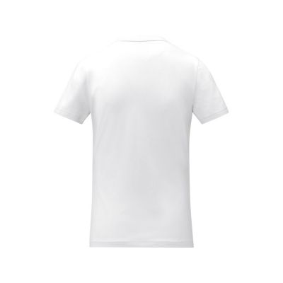 Somoto Женская футболка с коротким рукавом и V-образным вырезом , белый-2